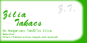 zilia takacs business card